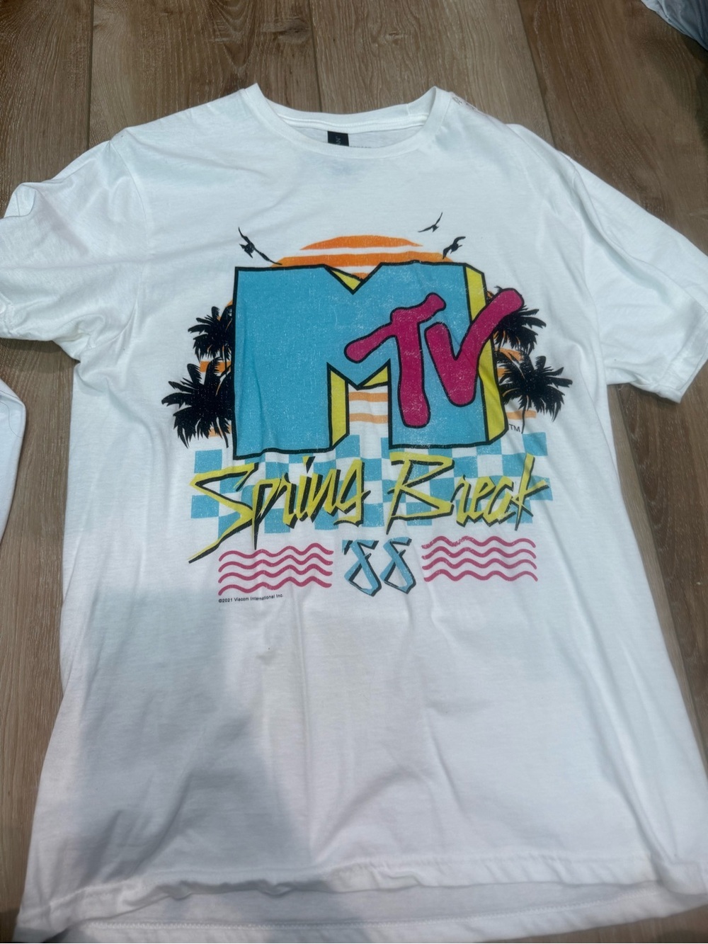 Ripple Junction White Tee with Gray Interior Logo